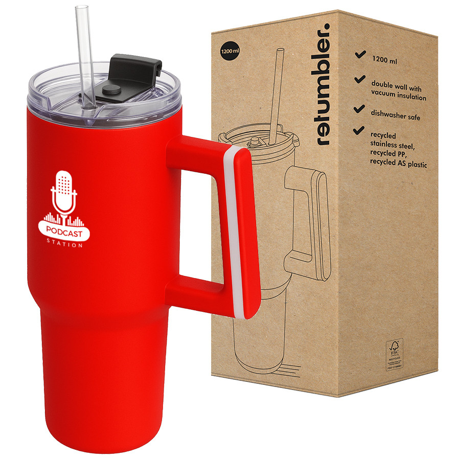 Sonderanfertigung Thermobecher RETUMBLER-myKings Canynon roter Thermobecher RETUMBLER-myKings Canynon als Beispiel einer Sonderanfertigung