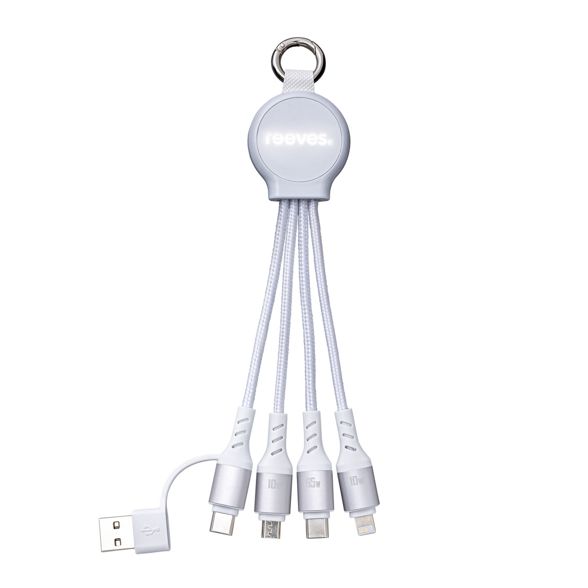 Câble de Charge 6 en 1 avec Lumière REEVES-PUHALANI SWITCH blanc / blanc échantillon marqué Câble de Charge 6 en 1 avec Lumière REEVES-PUHALANI SWITCH blanc / blanc échantillon marqué