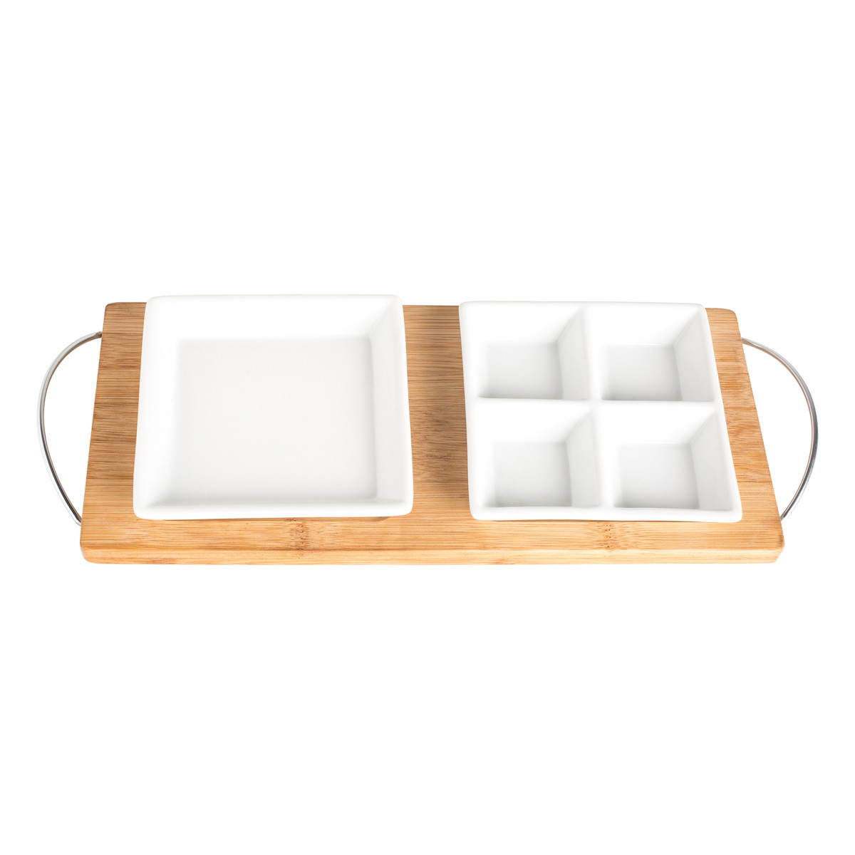 Bamboo Tray with 2 Plates REFLECTS-GETXO Bamboo Tray with 2 Plates REFLECTS-GETXO