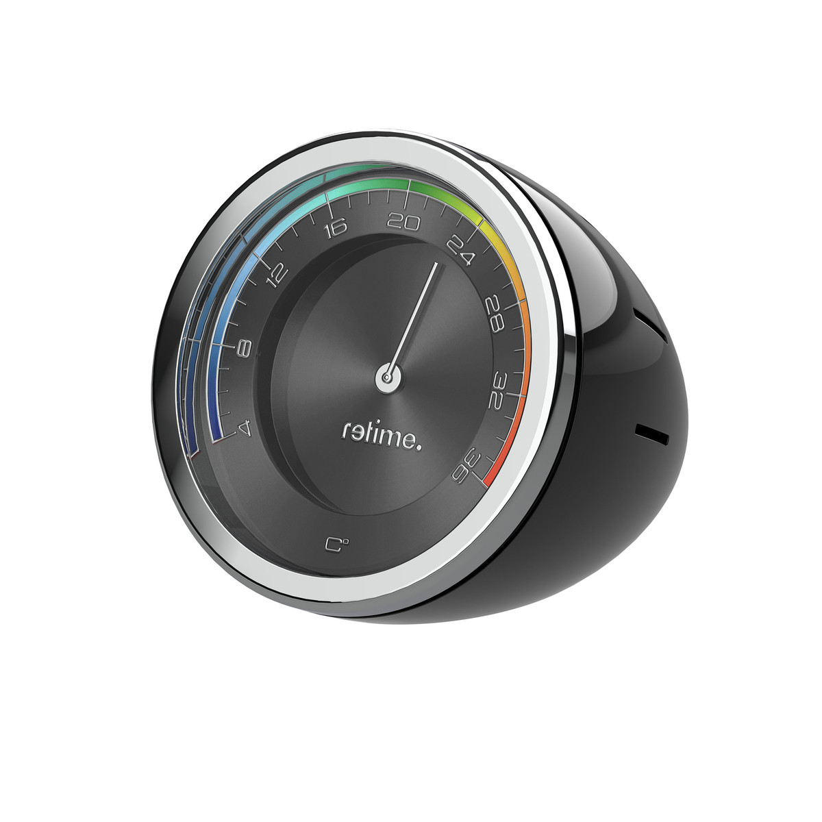 Thermometer RETIME-ROCK Thermometer black/silver 44mm Thermometer RETIME-ROCK Thermometer black/silver 44mm