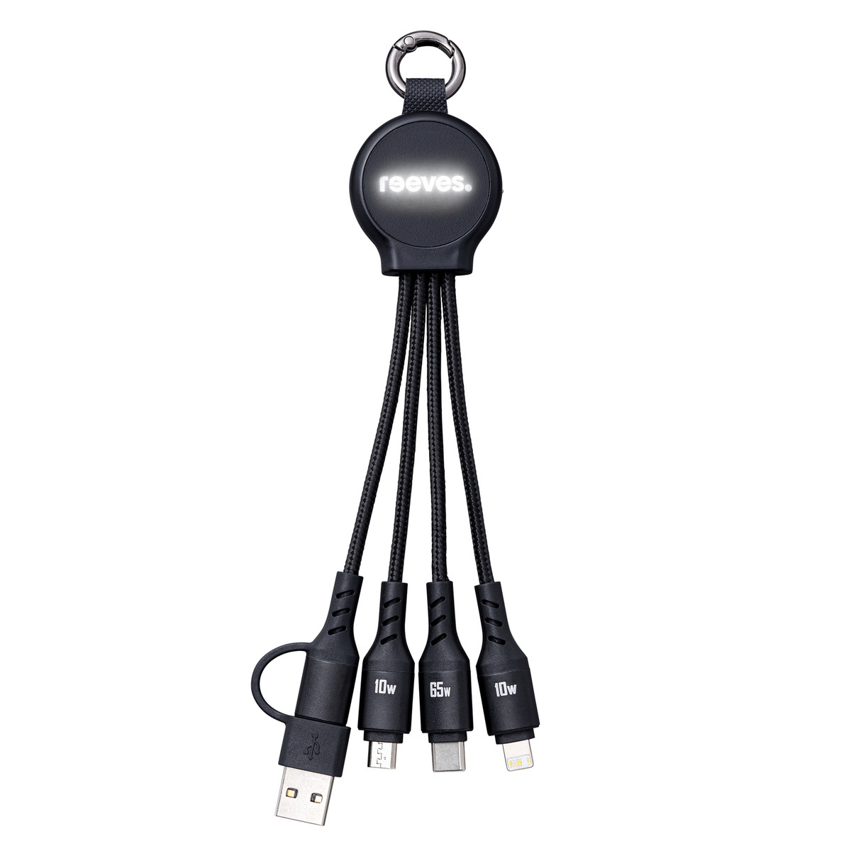 6-in-1 Charging Cable with Light REEVES-PUHALANI SWITCH black / white 6-in-1 Charging Cable with Light REEVES-PUHALANI SWITCH black / white