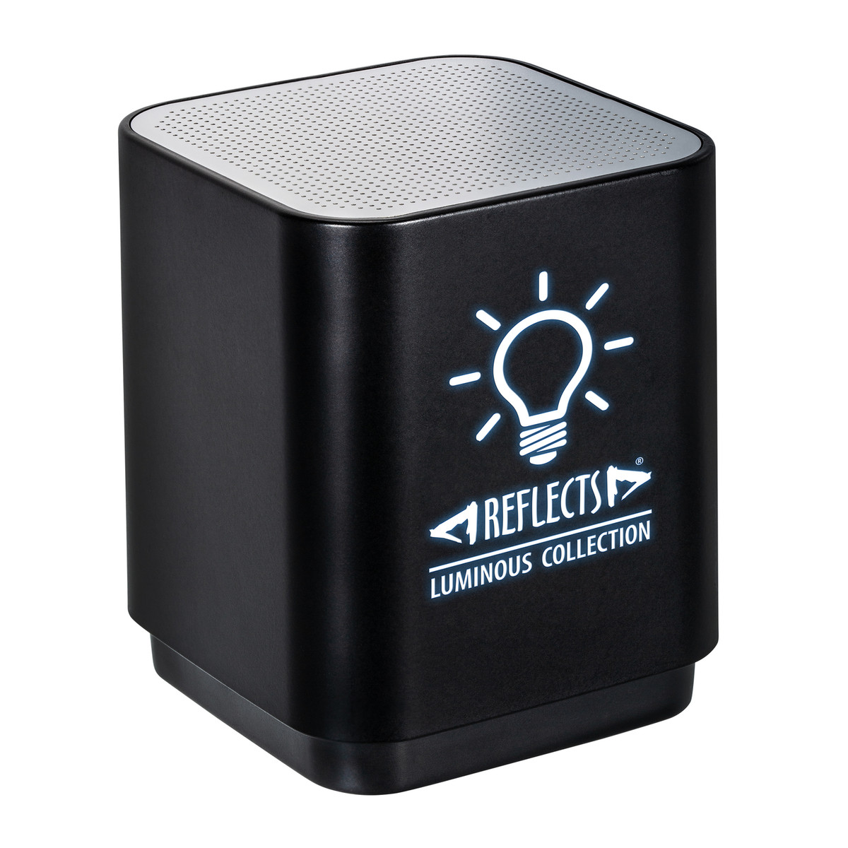 Bluetooth®-Lautsprecher mit Licht REFLECTS-GALAWAY incl. Laser engraving schwarz veredeltes Muster Bluetooth®-Lautsprecher mit Licht REFLECTS-GALAWAY incl. Laser engraving schwarz veredeltes Muster
