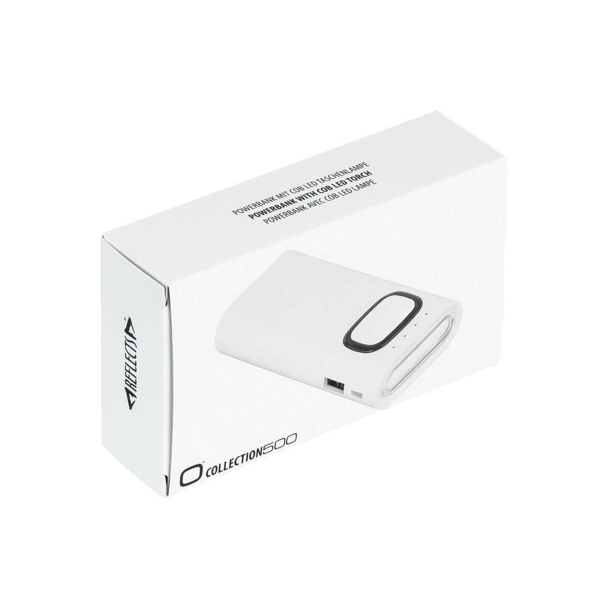 Powerbank mit COB LED Taschenlampe COLLECTION 500 schwarz Powerbank mit COB LED Taschenlampe COLLECTION 500 schwarz