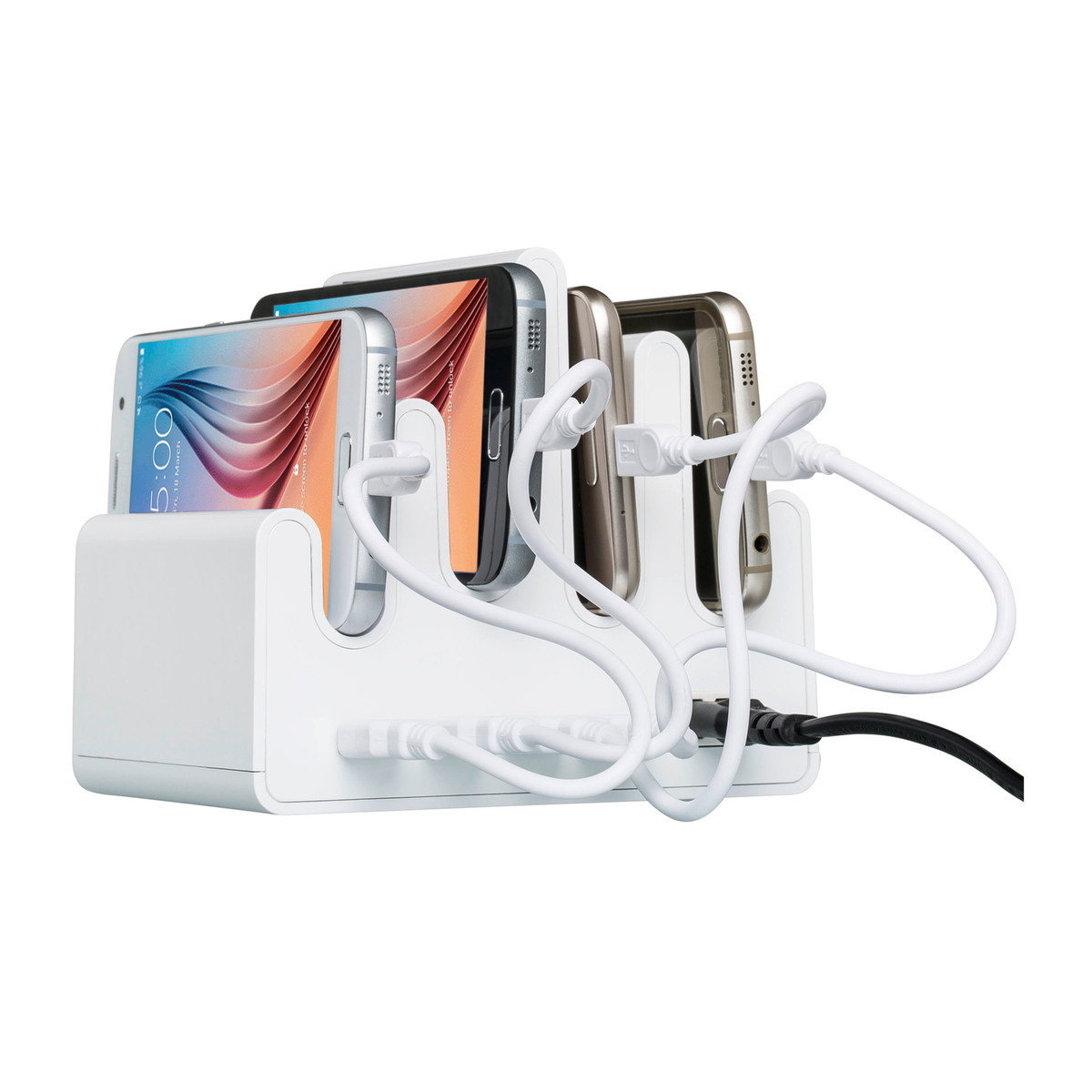 Multiple USB Charging Station with Mood Light Function REFLECTS-BURGUNDY