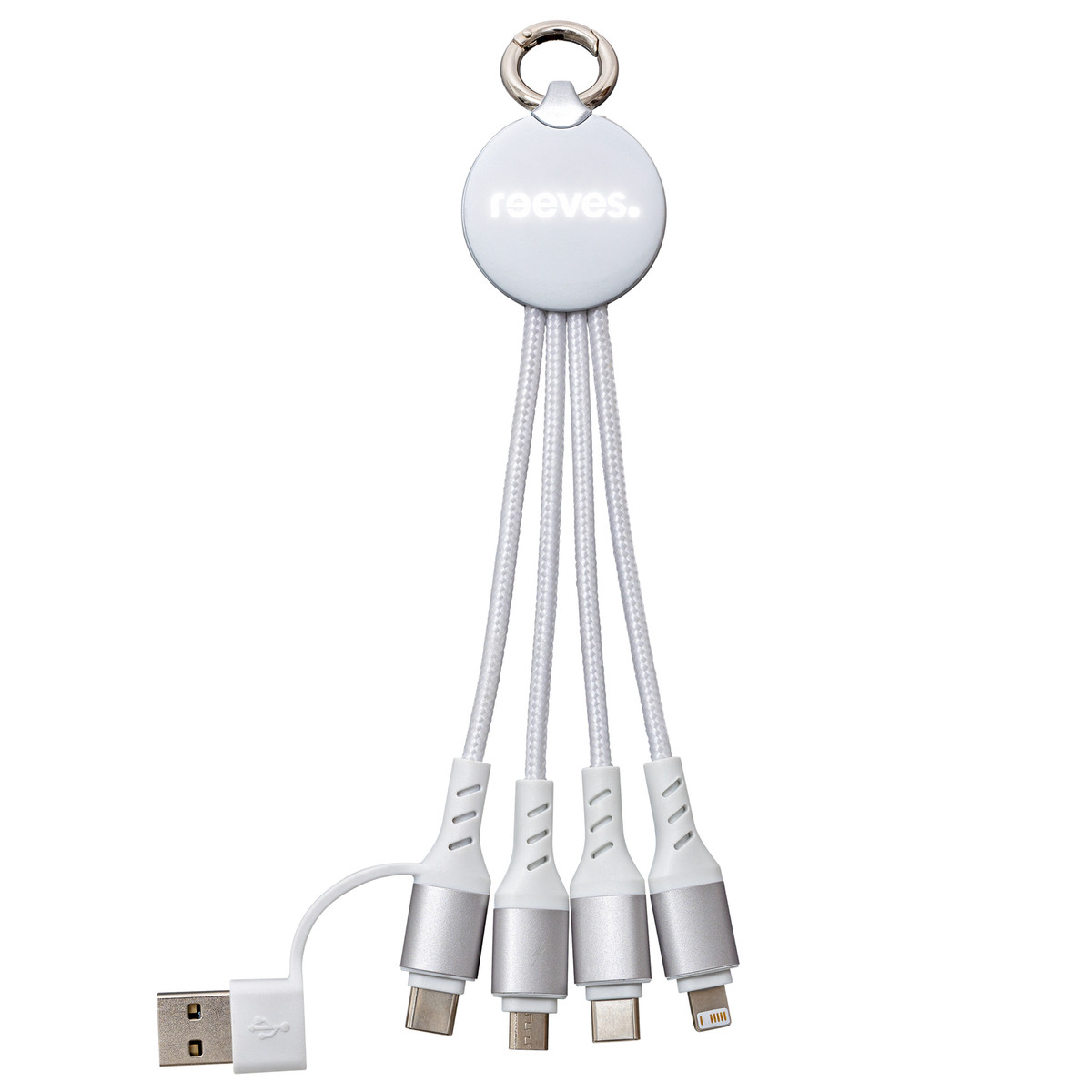 6-in-1 Charging Cable with Light REEVES-PUHALANI II white / white