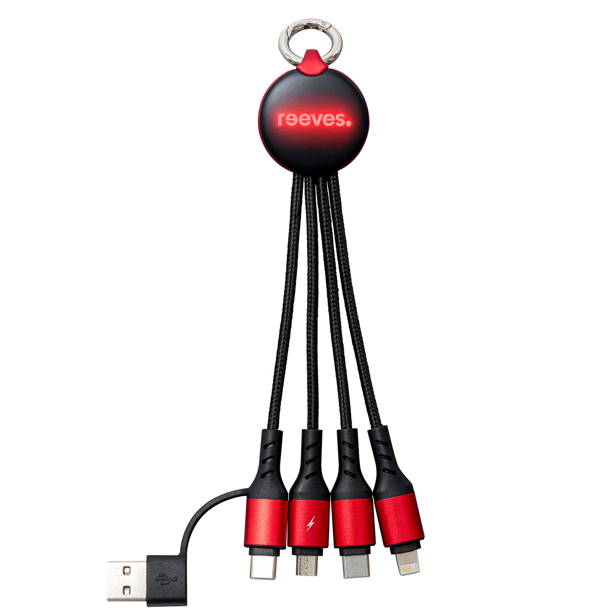 6-in-1 Charging Cable with Light REEVES-PUHALANI II red / red 6-in-1 Charging Cable with Light REEVES-PUHALANI II red / red