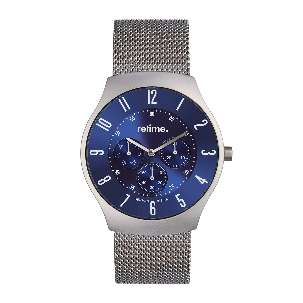 Watch RETIME-DESIGN 551-3 silver/blue 43mm Watch RETIME-DESIGN 551-3 silver/blue 43mm