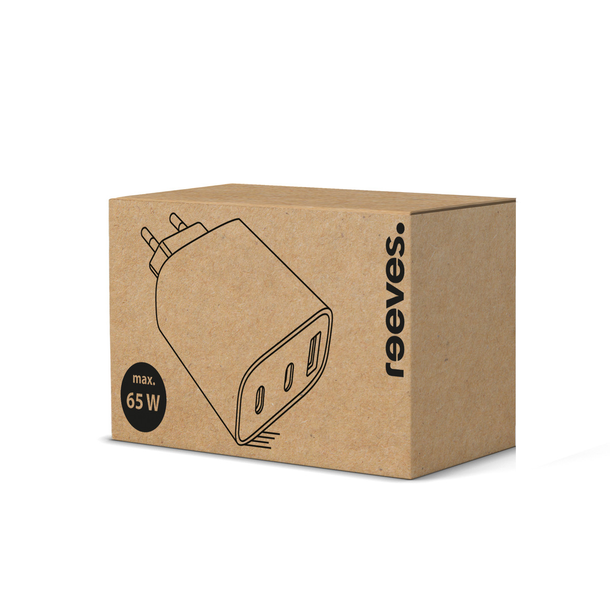 USB Charger GaN 3-Port REEVES-LIMA black 65 Watt
