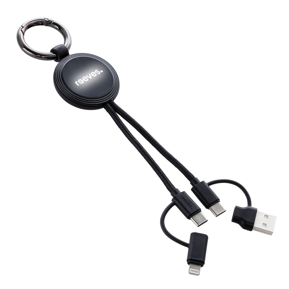 4-in-1 Charging Cable with Light REEVES-CONVERTICS LIGHT UP black / white