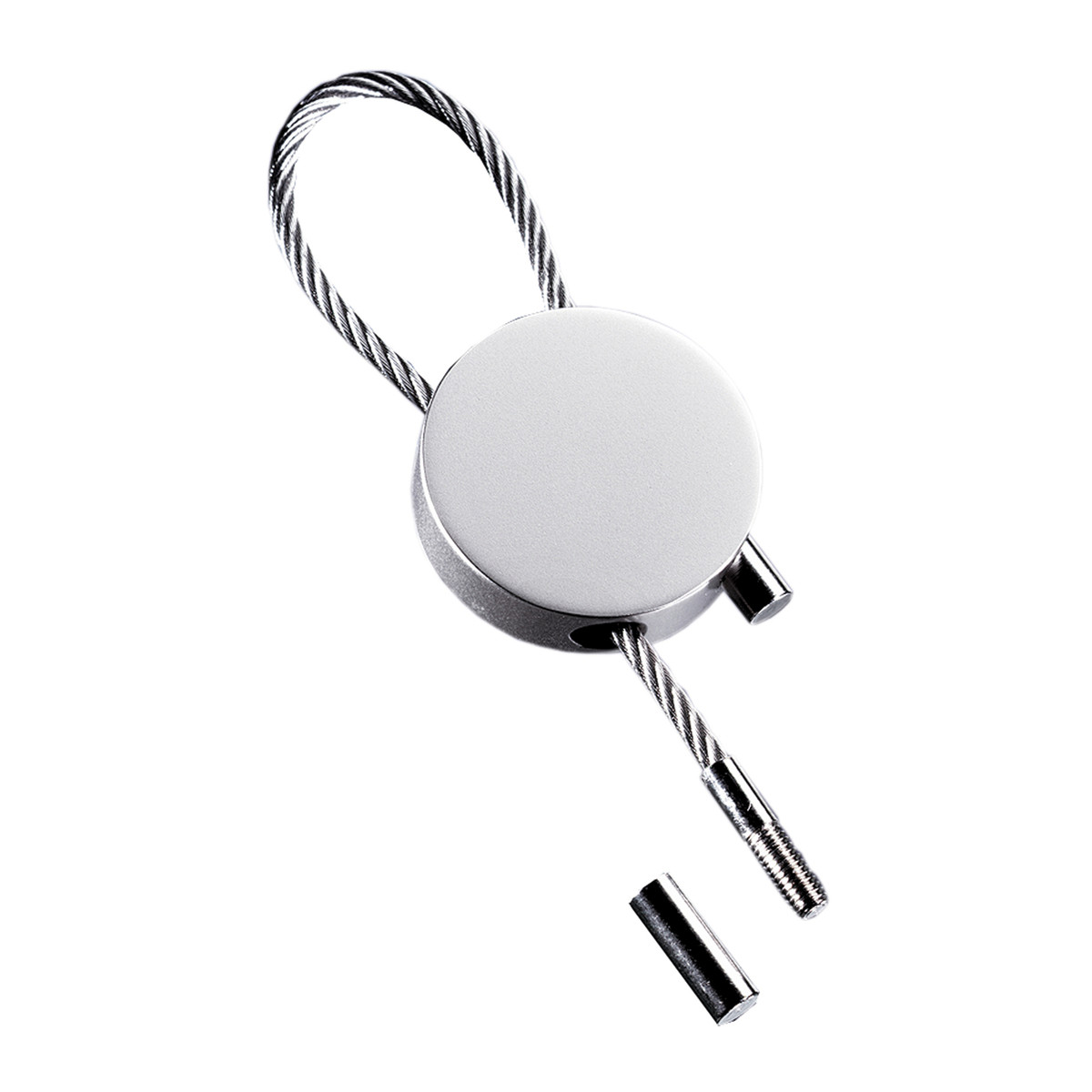 Porte-Clés Rond RE98-CABLE argenté mat Porte-Clés Rond RE98-CABLE argenté mat