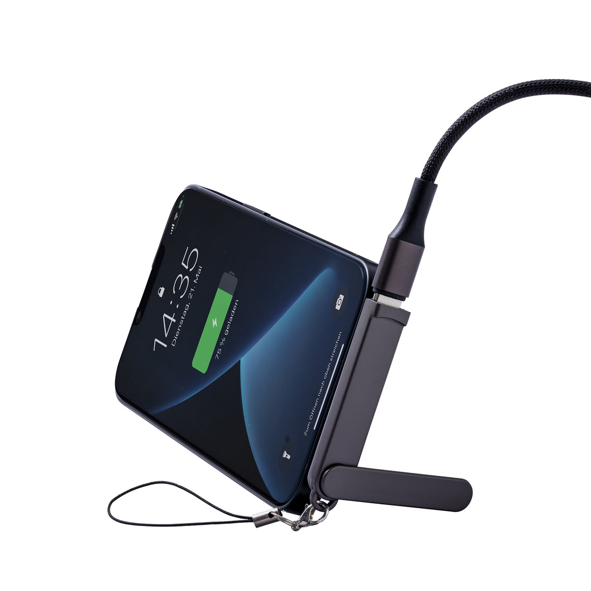 Ladekabel mit Stand REEVES-PORTHAM CABLE schwarz Ladekabel mit Stand REEVES-PORTHAM CABLE schwarz