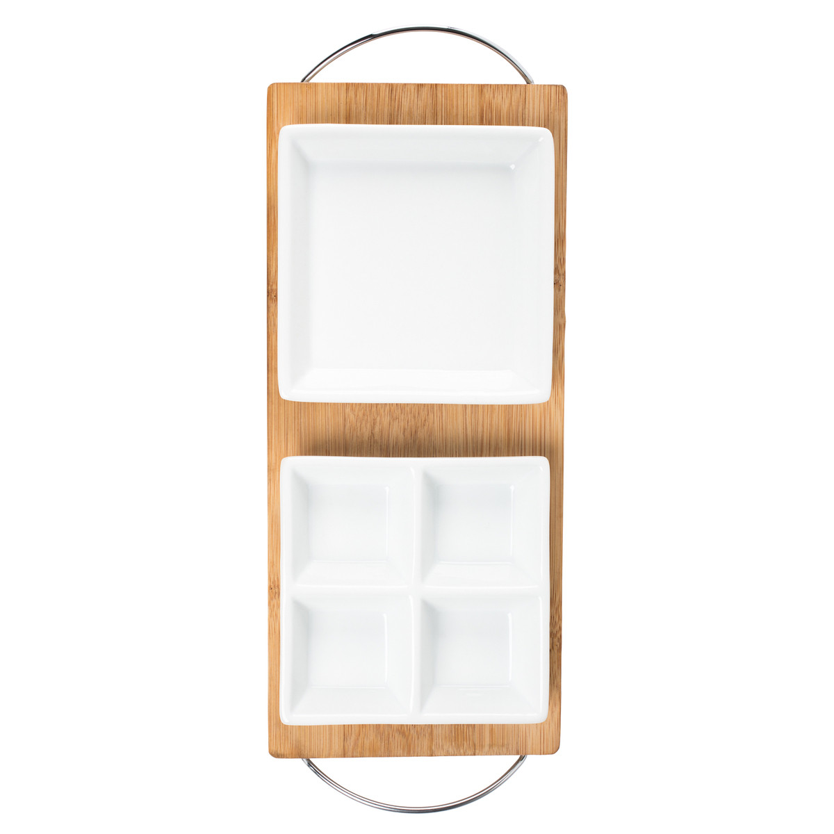 Bamboo Tray with 2 Plates REFLECTS-GETXO Bamboo Tray with 2 Plates REFLECTS-GETXO