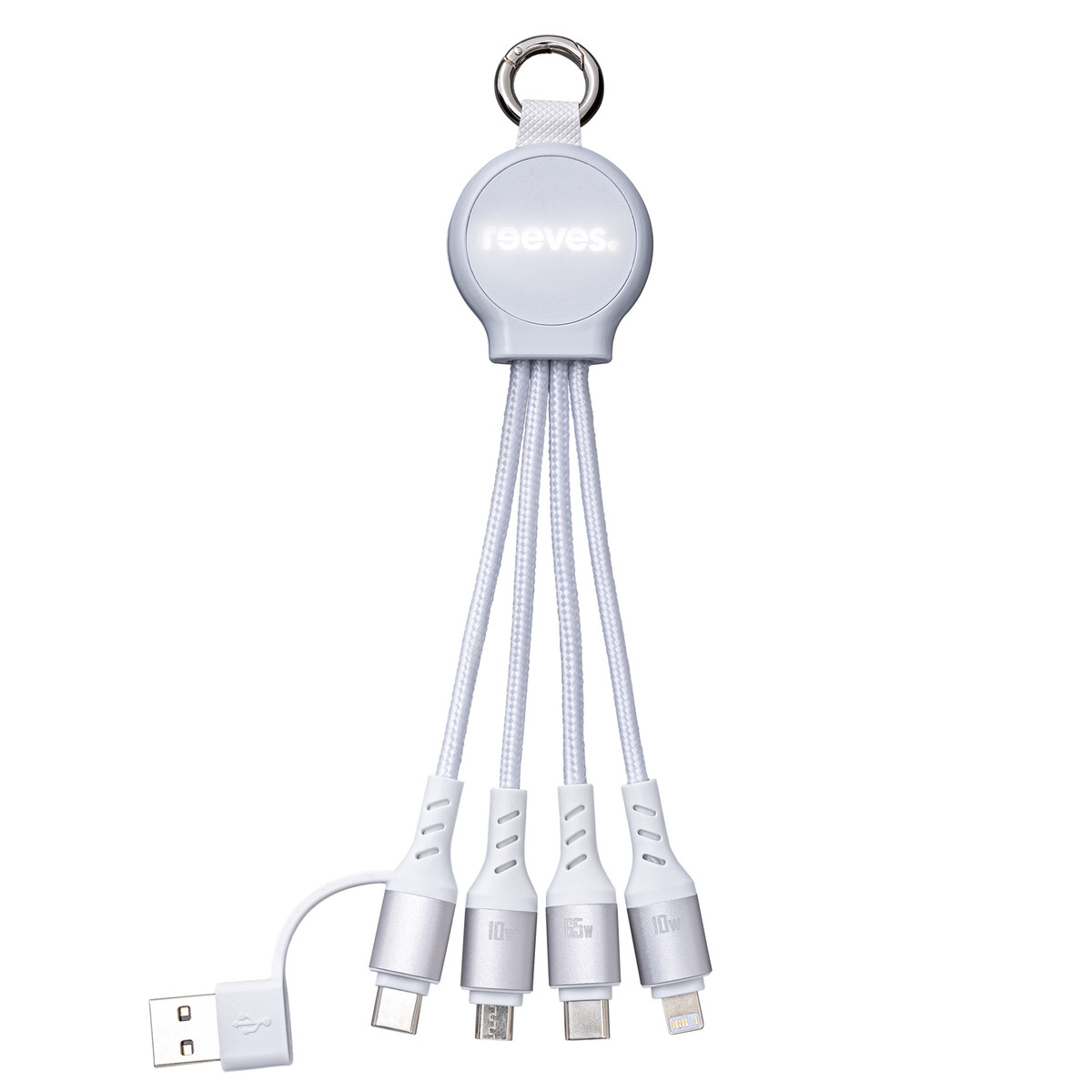 6-in-1 Charging Cable with Light REEVES-PUHALANI SWITCH white / white