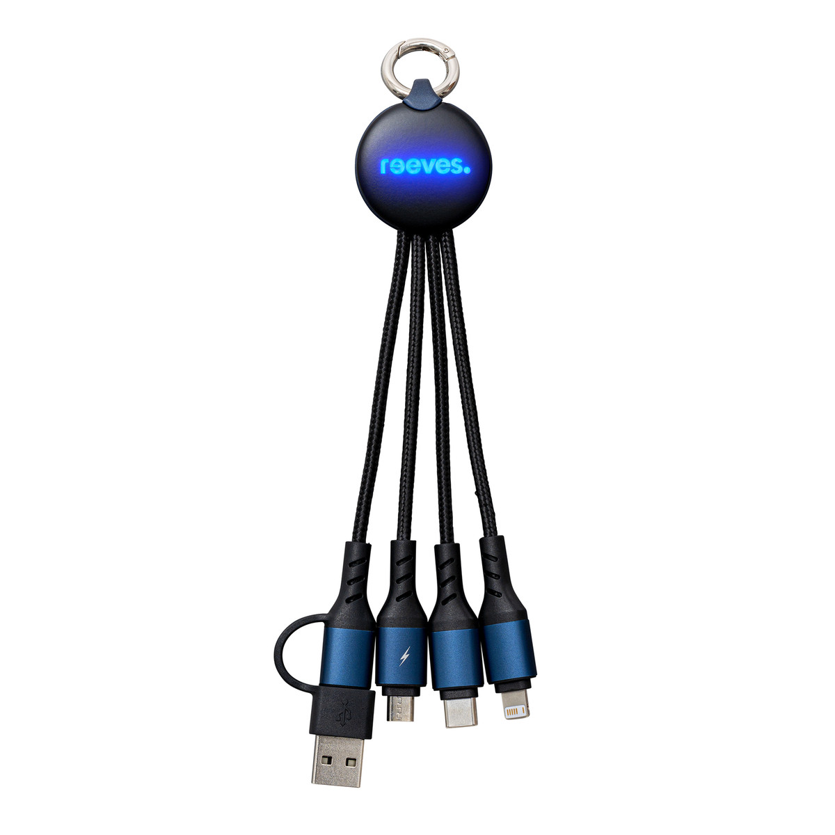 6-in-1 Charging Cable with Light REEVES-PUHALANI II blue / blue 6-in-1 Charging Cable with Light REEVES-PUHALANI II blue / blue