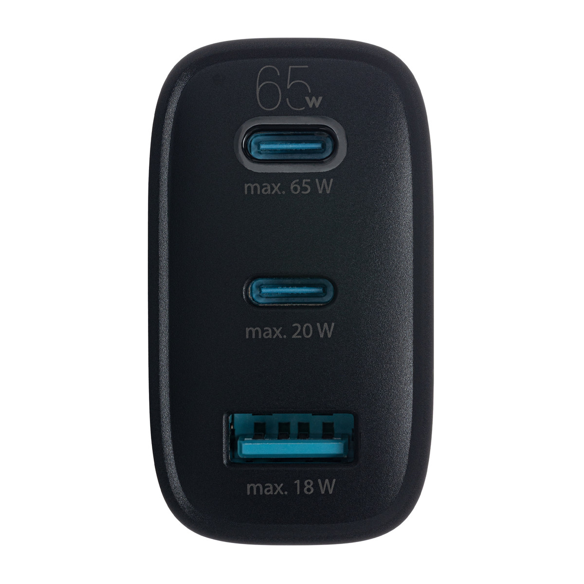 USB Charger GaN 3-Port REEVES-LIMA black 65 Watt