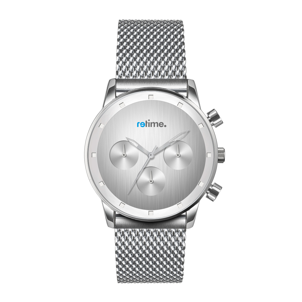 Chronograph RETIME-BUDGET 313-5 silber 37,5mm Chronograph RETIME-BUDGET 313-5 silber 37,5mm