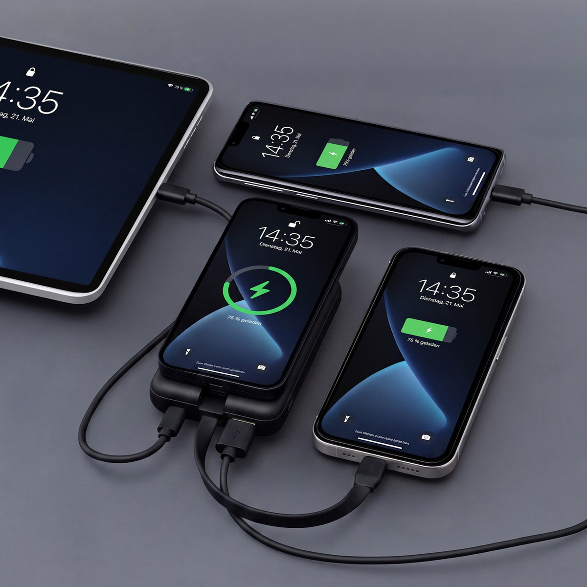 Magnetische 15W Wireless Powerbank REEVES-WATTRON PLUS X schwarz 10000 mAh Magnetische 15W Wireless Powerbank REEVES-WATTRON PLUS X schwarz 10000 mAh