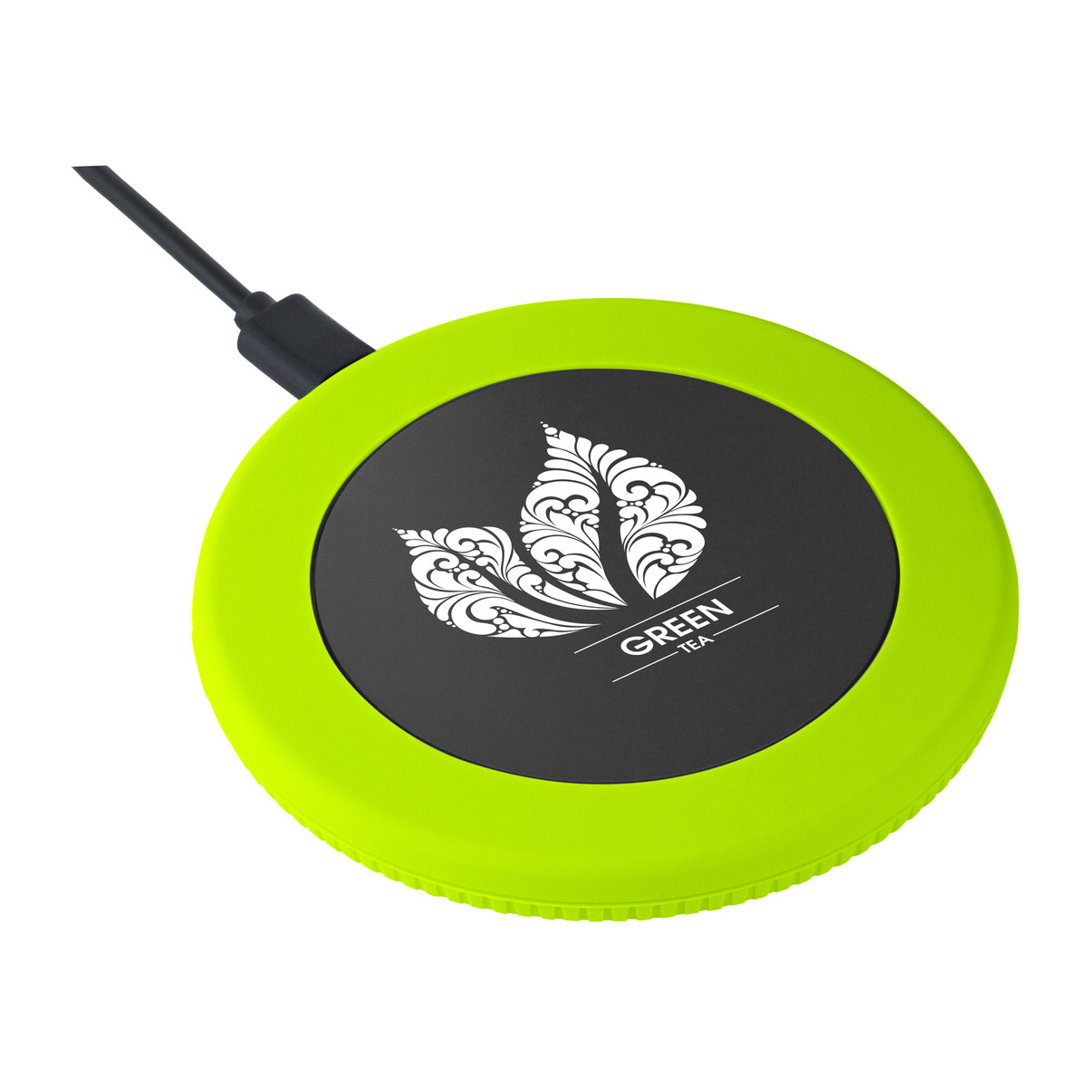 Wireless Charger REEVES-myMatola schwarz / grün 15 Watt veredeltes Muster
