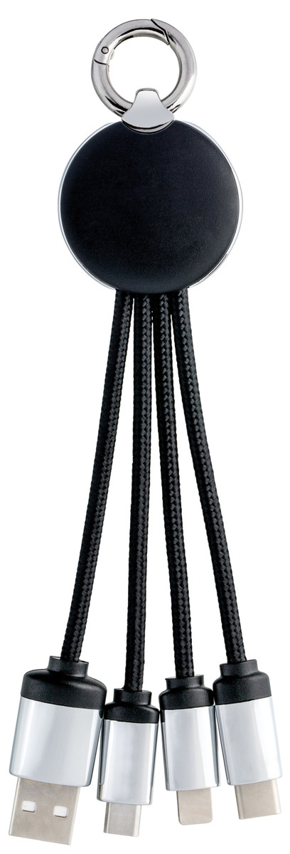 3-in-1 Charging Cable with Light REEVES-PUHALANI black / white