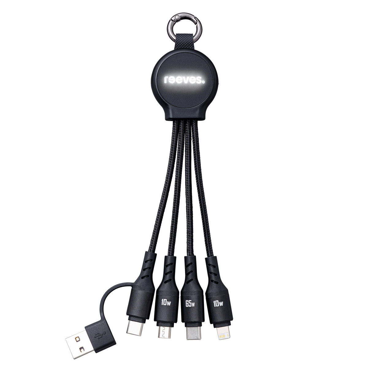 6-in-1 Charging Cable with Light REEVES-PUHALANI SWITCH black / white 6-in-1 Charging Cable with Light REEVES-PUHALANI SWITCH black / white