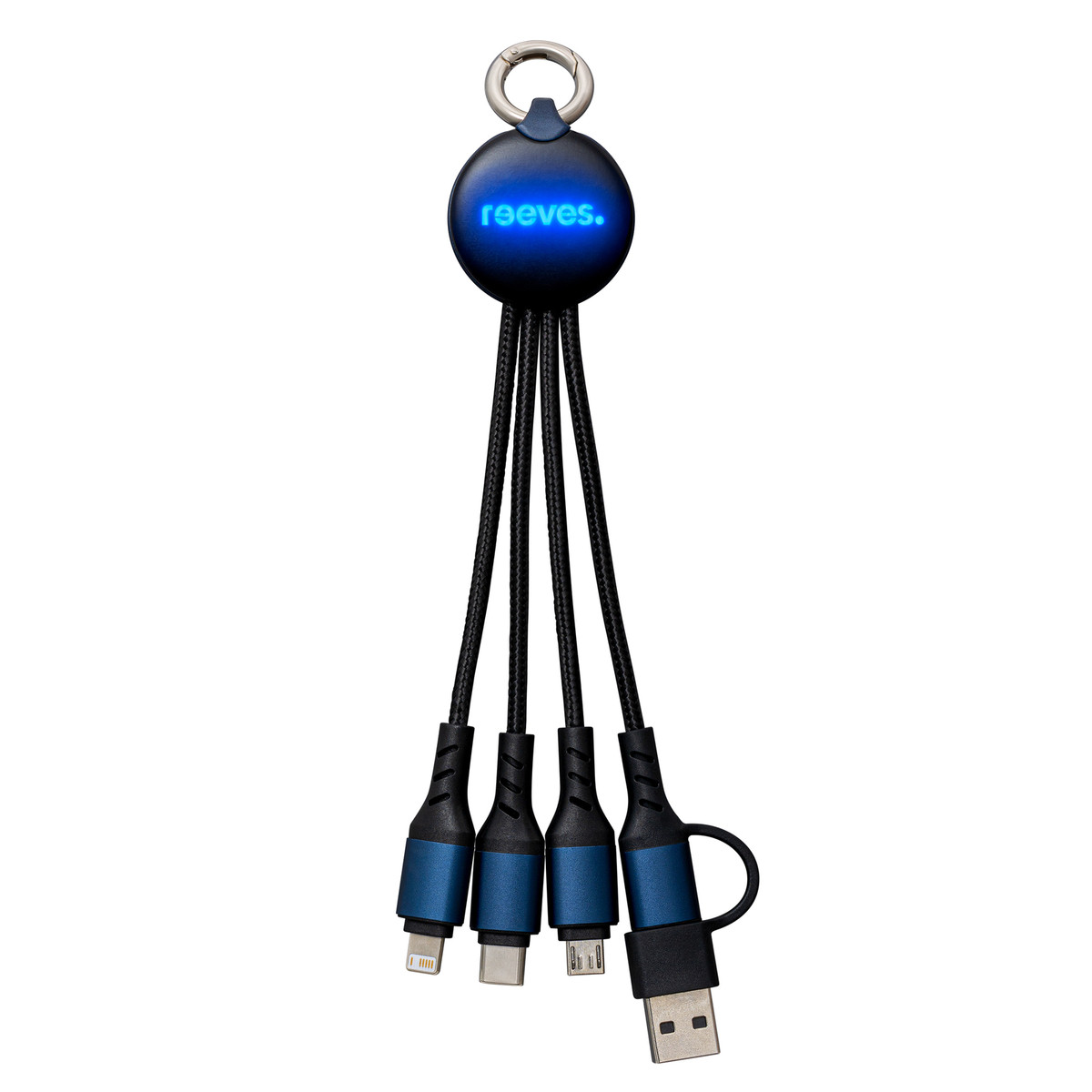 6-in-1 Charging Cable with Light REEVES-PUHALANI II blue / blue 6-in-1 Charging Cable with Light REEVES-PUHALANI II blue / blue