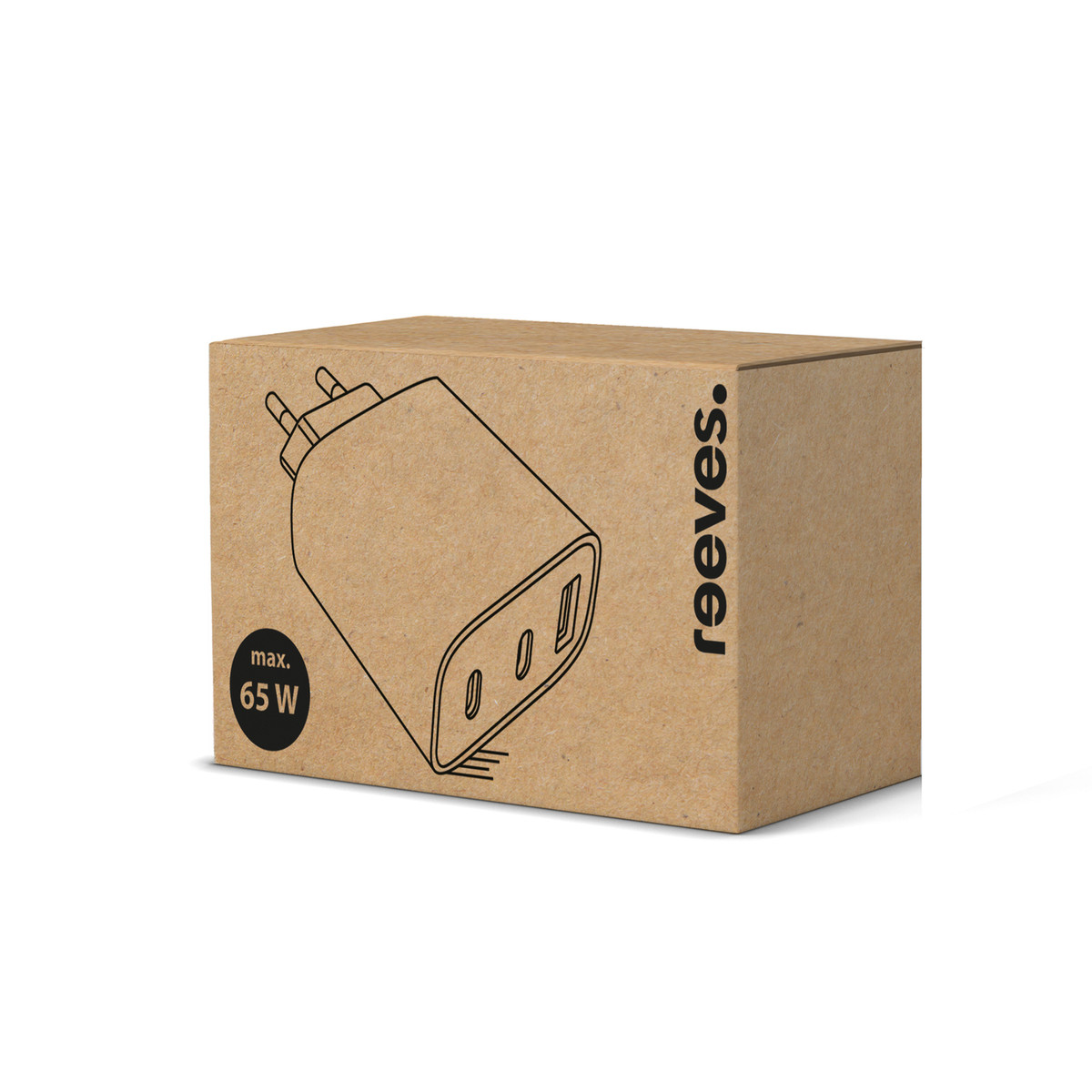 USB-Oplader GaN 3-poorts REEVES-LIMA wit 65 Watt USB-Oplader GaN 3-poorts REEVES-LIMA wit 65 Watt