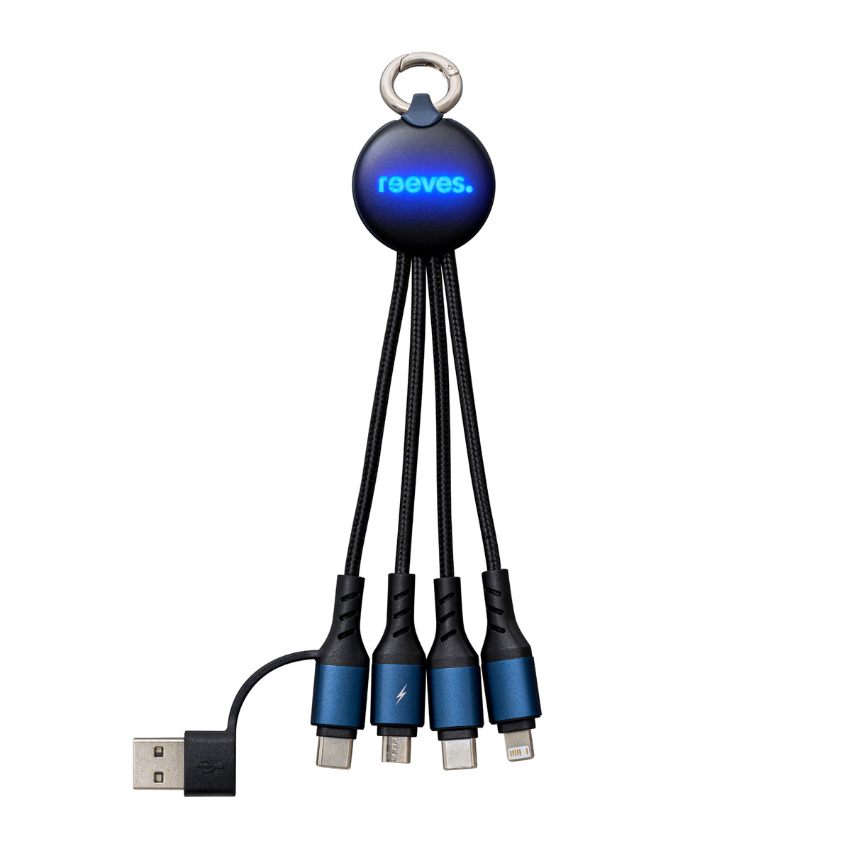 Câble de Charge 6 en 1 avec Lumière REEVES-PUHALANI II bleu / bleu échantillon marqué Câble de Charge 6 en 1 avec Lumière REEVES-PUHALANI II bleu / bleu échantillon marqué