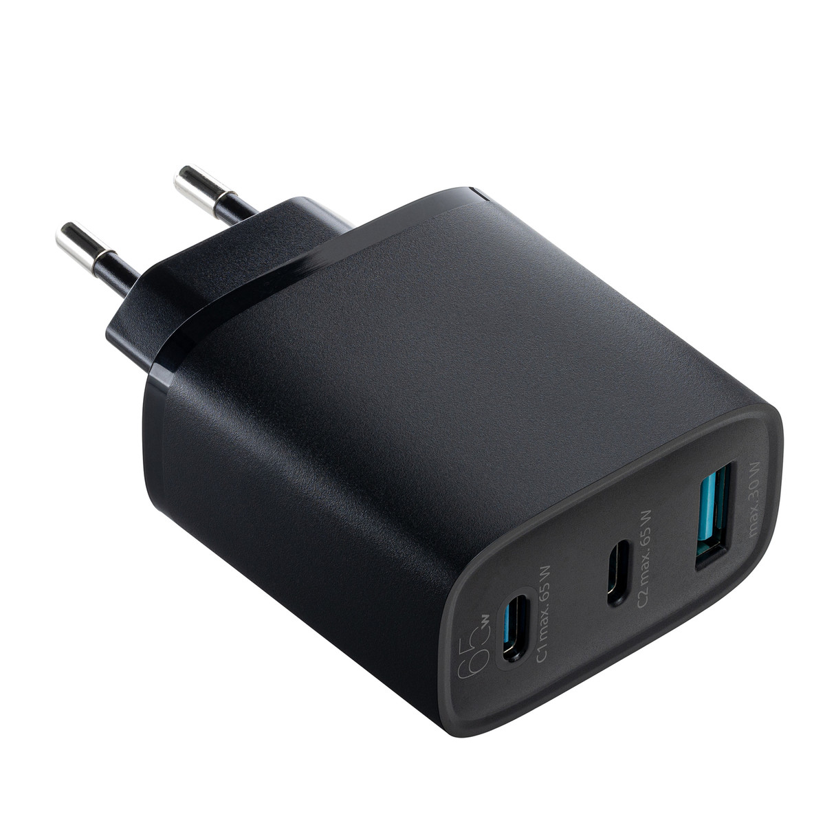 Chargeur USB GaN 3 ports REEVES-LIMA noir 65 Watt Chargeur USB GaN 3 ports REEVES-LIMA noir 65 Watt