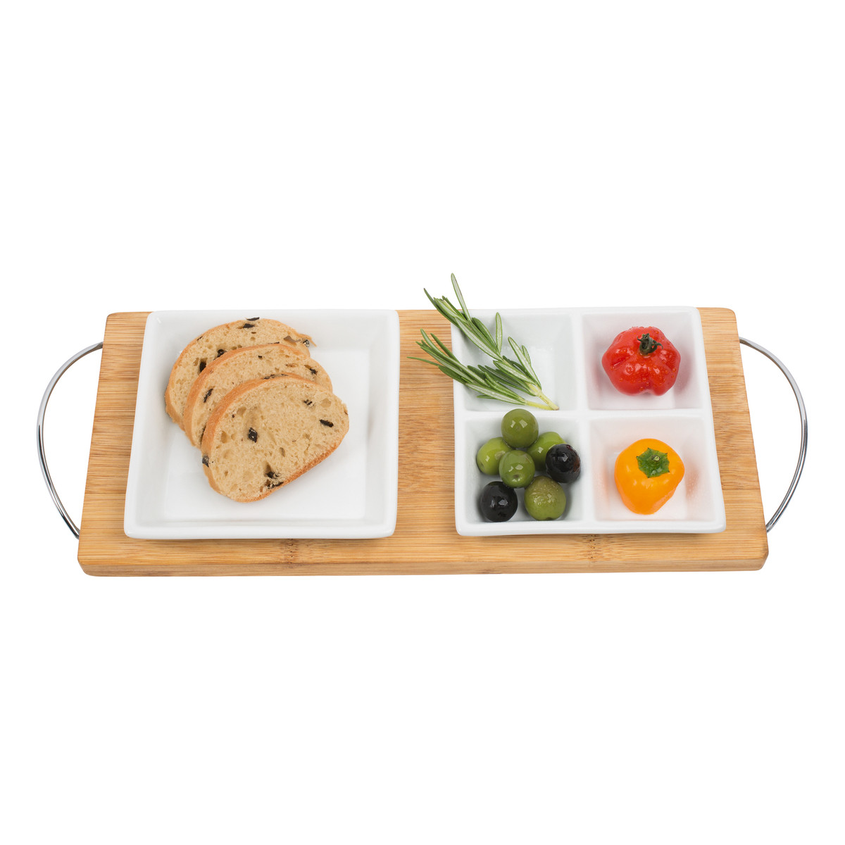 Bamboo Tray with 2 Plates REFLECTS-GETXO Bamboo Tray with 2 Plates REFLECTS-GETXO